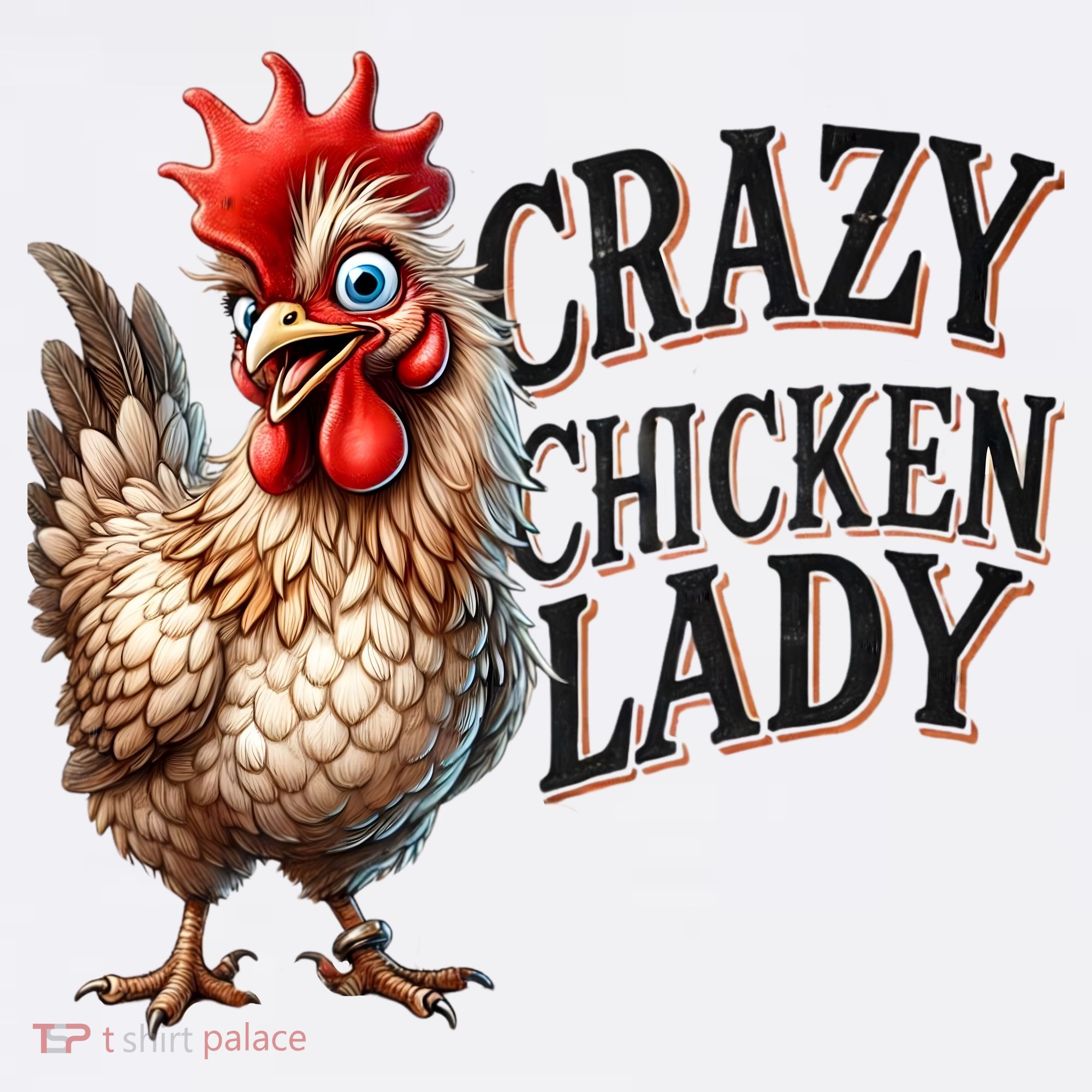 Crazy Chicken Lady Funny Farm Animal Mousepad