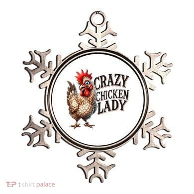 Crazy Chicken Lady Funny Farm Animal Ornament