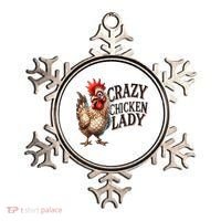 Crazy Chicken Lady Funny Farm Animal Ornament thumb 0