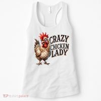 Crazy Chicken Lady Funny Farm Animal Women's Tank Top thumb 0
