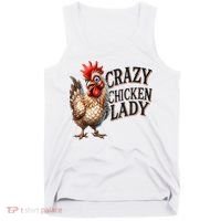 Crazy Chicken Lady Funny Farm Animal Tank Top thumb 0