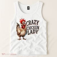 Crazy Chicken Lady Funny Farm Animal Tank Top thumb 2