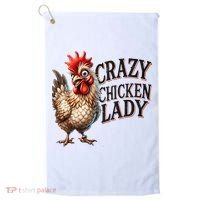 Crazy Chicken Lady Funny Farm Animal Golf Towel thumb 0
