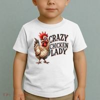 Crazy Chicken Lady Funny Farm Animal Toddler T-Shirt thumb 2