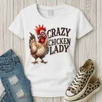 Crazy Chicken Lady Funny Farm Animal Women's T-Shirt thumb 3