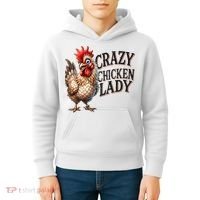 Crazy Chicken Lady Funny Farm Animal Kids Hoodie thumb 4