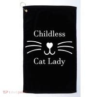 Childless Cat Lady Kamala Harris Golf Towel thumb 0