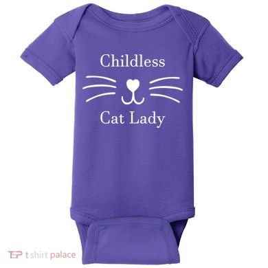 Childless Cat Lady Kamala Harris Baby Bodysuit