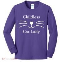 Childless Cat Lady Kamala Harris Kids Long Sleeve Shirt thumb 0