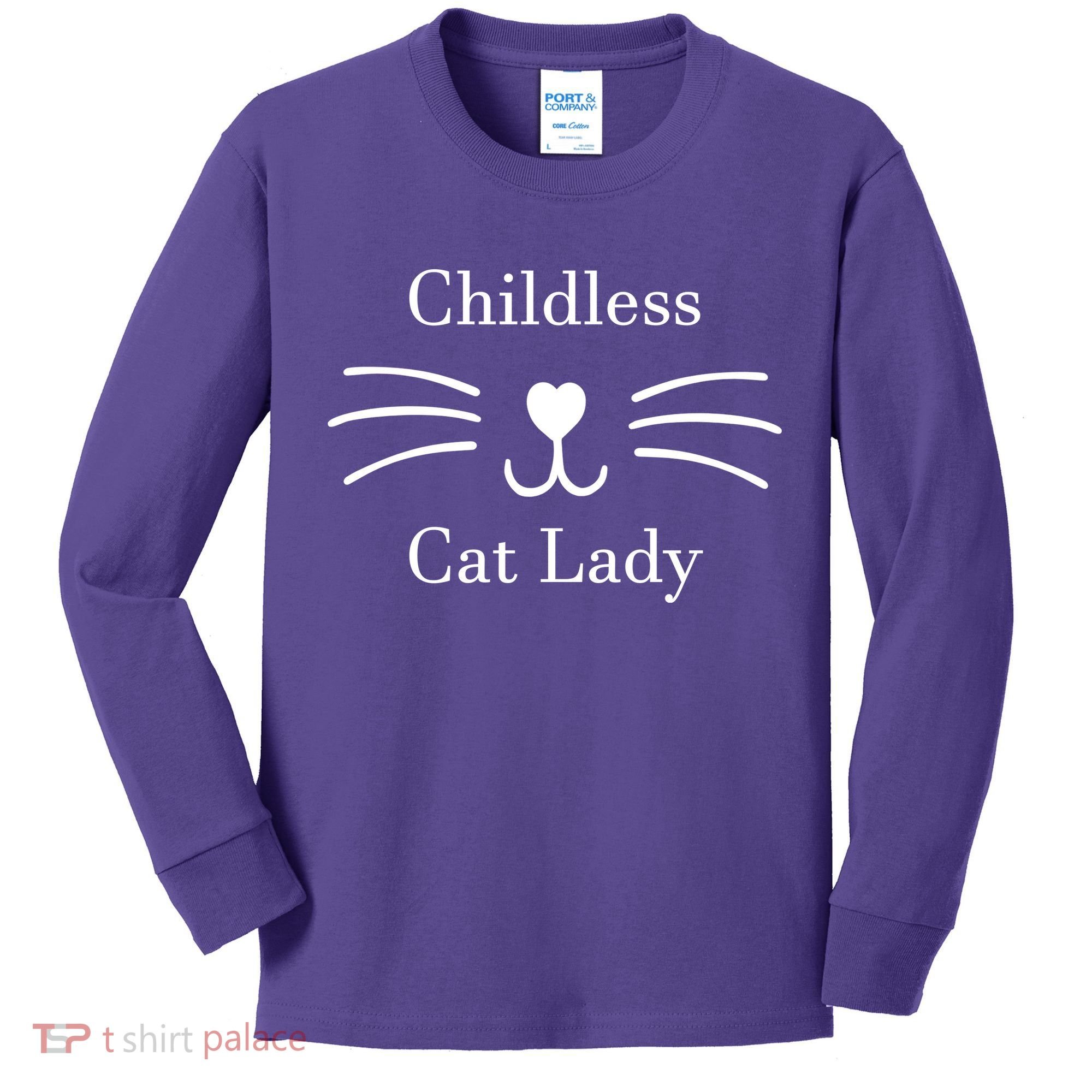Childless Cat Lady Kamala Harris Kids Long Sleeve Shirt