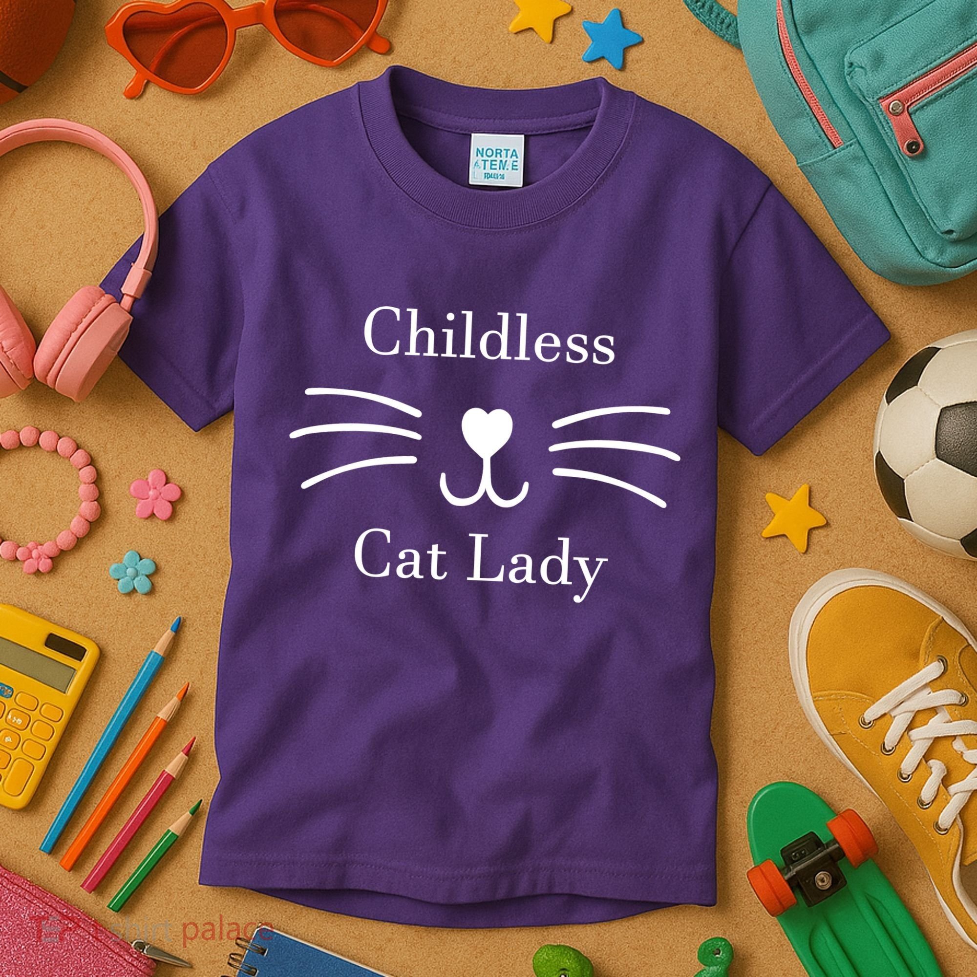 Childless Cat Lady Kamala Harris Kids T-Shirt