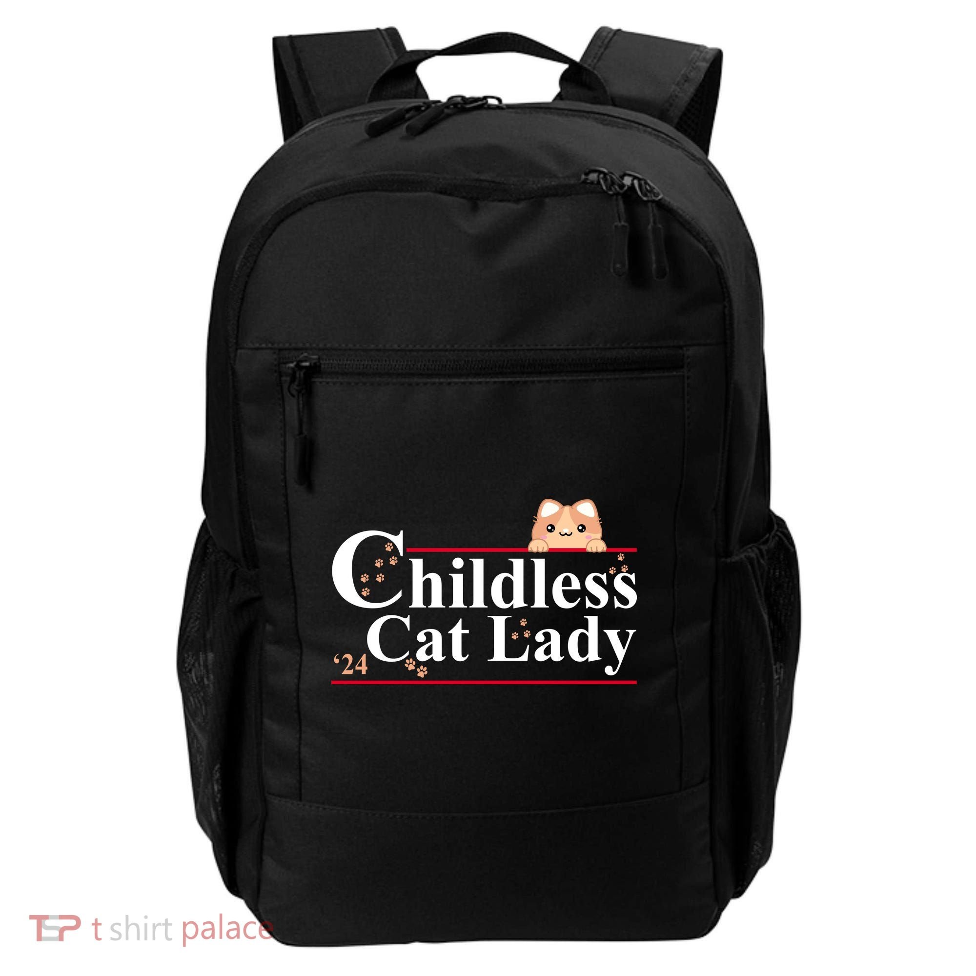 Childless Cat Lady 2024 Kamala Harris Election Backpack