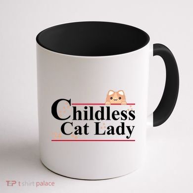 Childless Cat Lady 2024 Kamala Harris Election Coffee Mug back