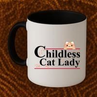 Childless Cat Lady 2024 Kamala Harris Election Coffee Mug thumb 2