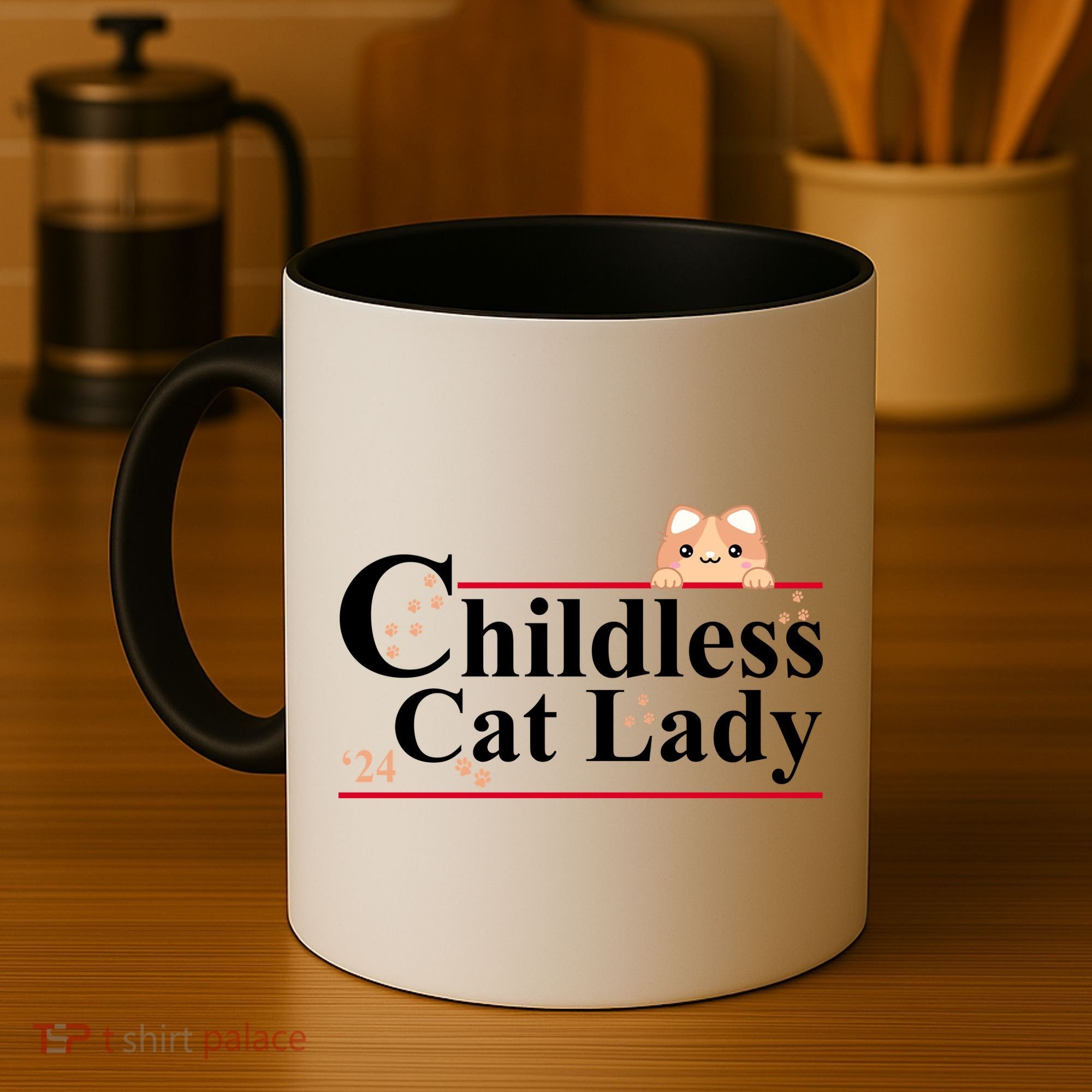 Childless Cat Lady 2024 Kamala Harris Election Coffee Mug