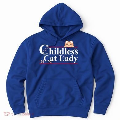 Childless Cat Lady 2024 Kamala Harris Election Hoodie