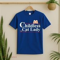 Childless Cat Lady 2024 Kamala Harris Election T-Shirt thumb 2