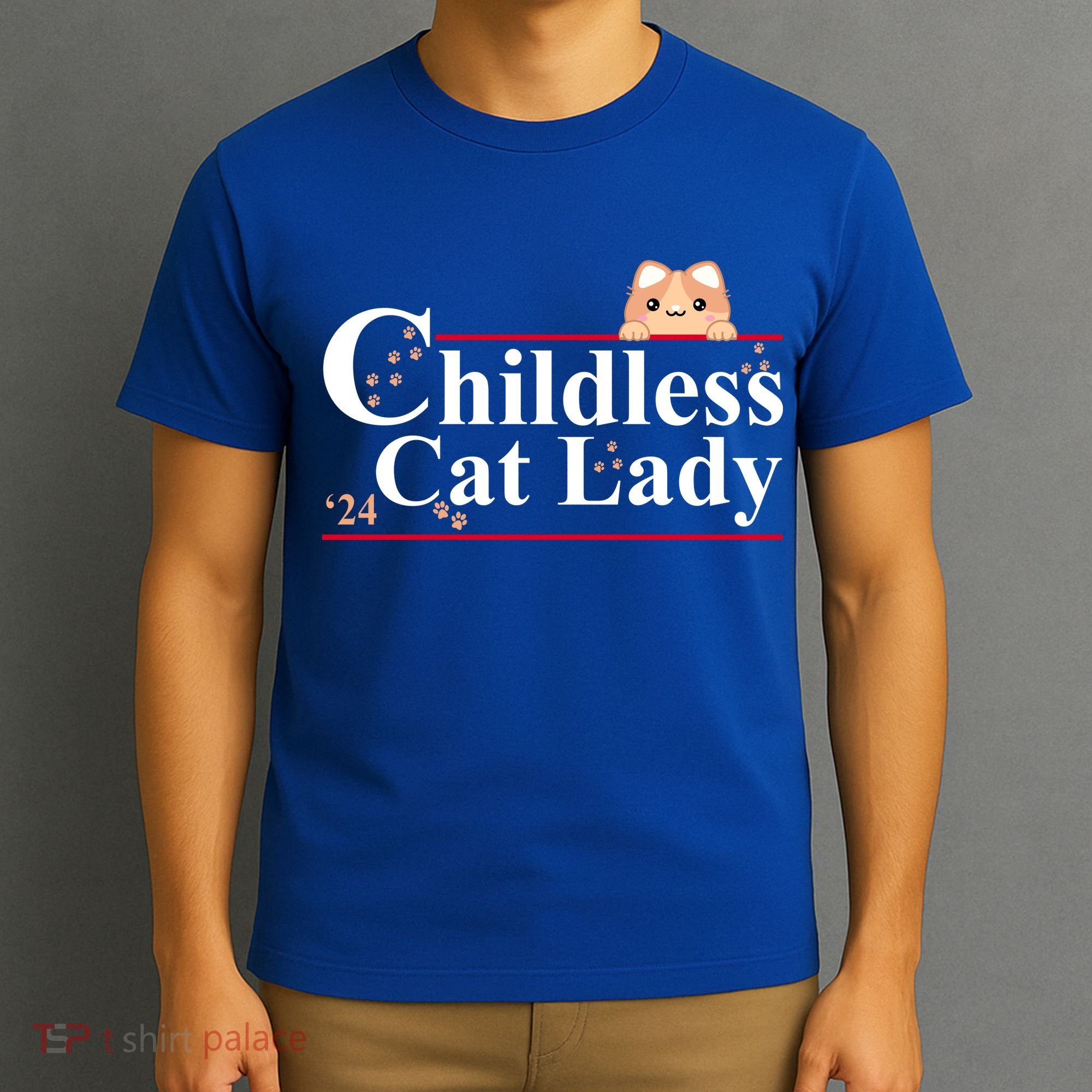 Childless Cat Lady 2024 Kamala Harris Election T-Shirt