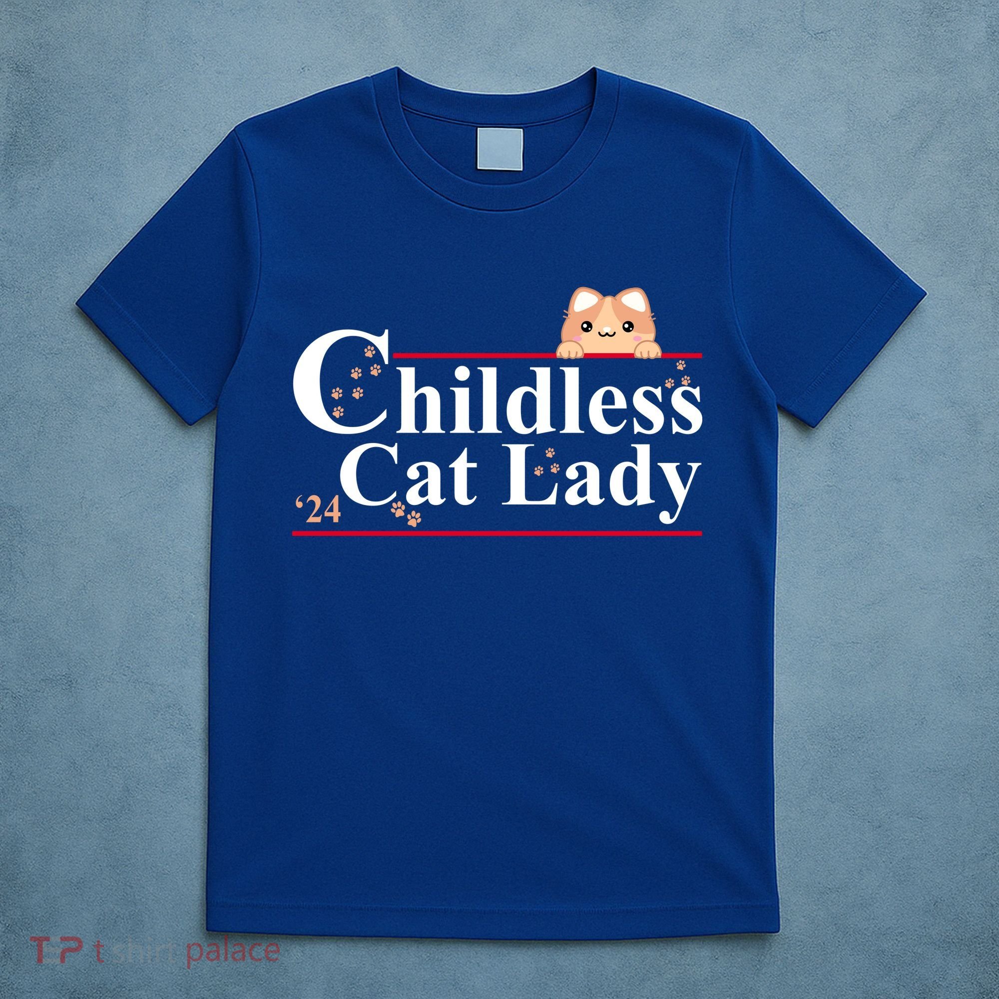 Childless Cat Lady 2024 Kamala Harris Election T-Shirt