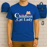 Childless Cat Lady 2024 Kamala Harris Election T-Shirt thumb 6