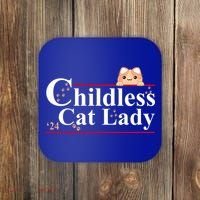 Childless Cat Lady 2024 Kamala Harris Election Coaster thumb 0