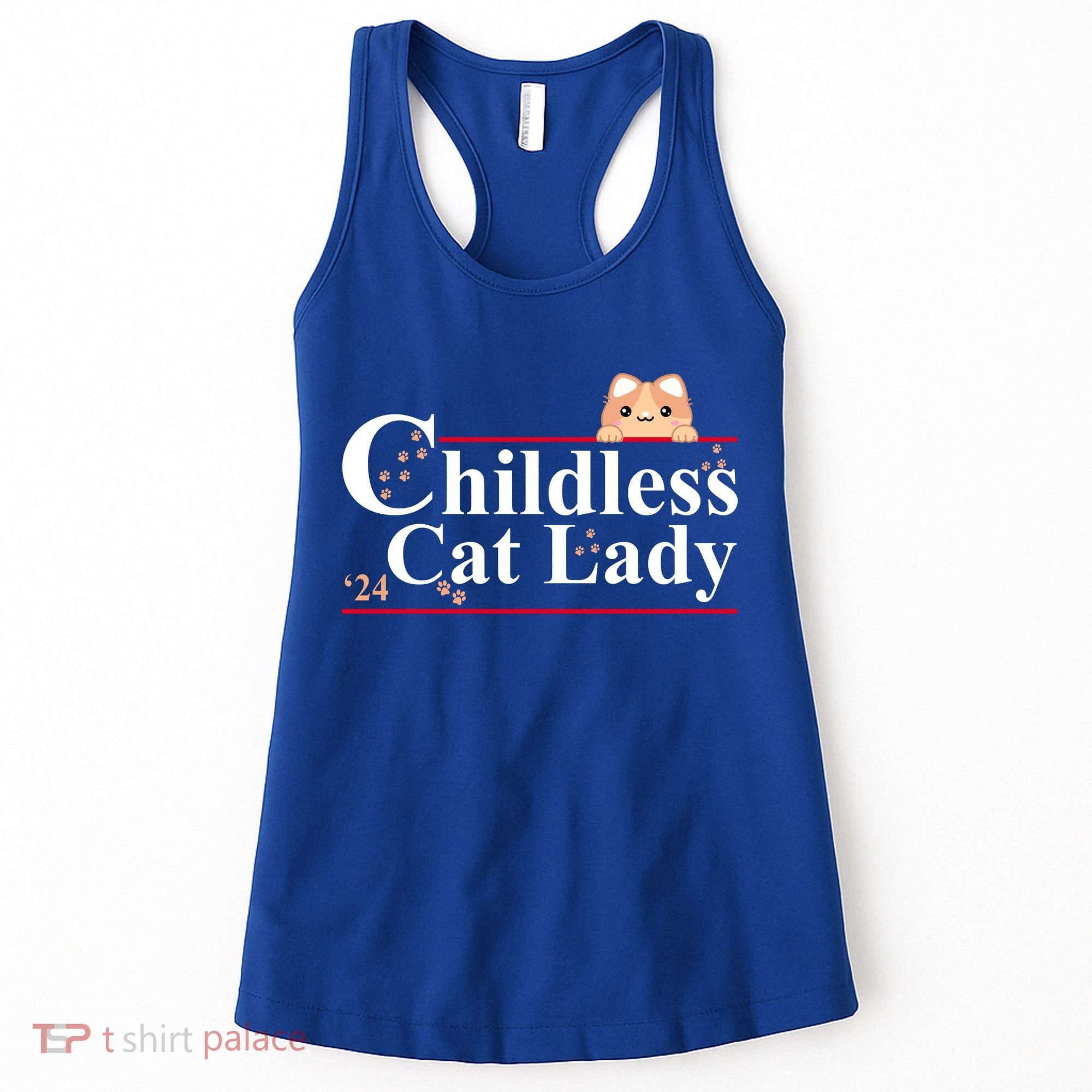Childless Cat Lady 2024 Kamala Harris Election Women's Tank Top