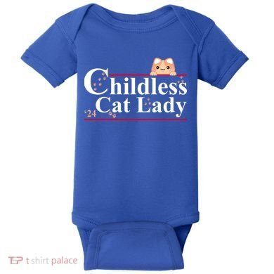 Childless Cat Lady 2024 Kamala Harris Election Baby Bodysuit