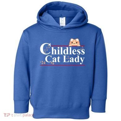 Childless Cat Lady 2024 Kamala Harris Election Toddler Hoodie