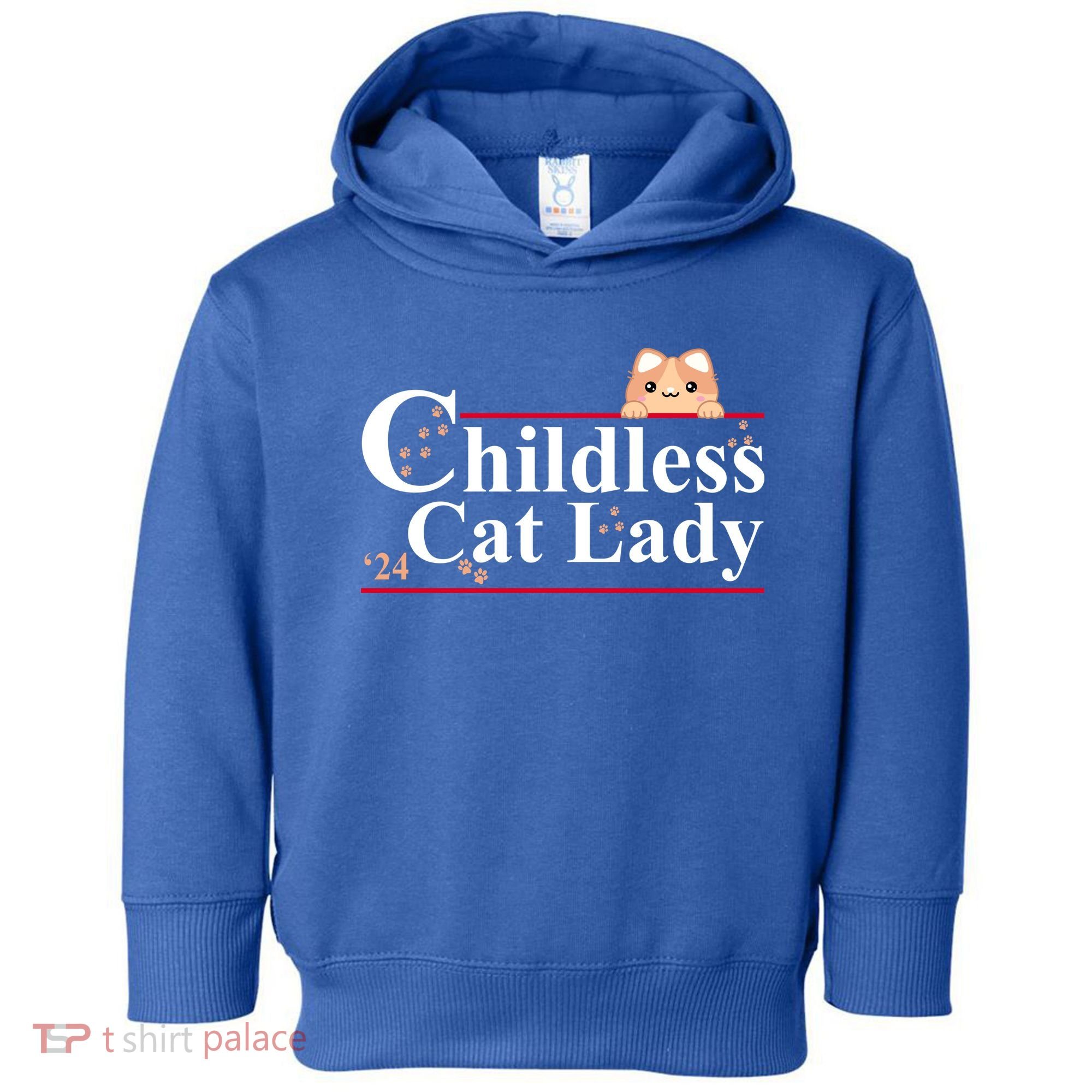 Childless Cat Lady 2024 Kamala Harris Election Toddler Hoodie
