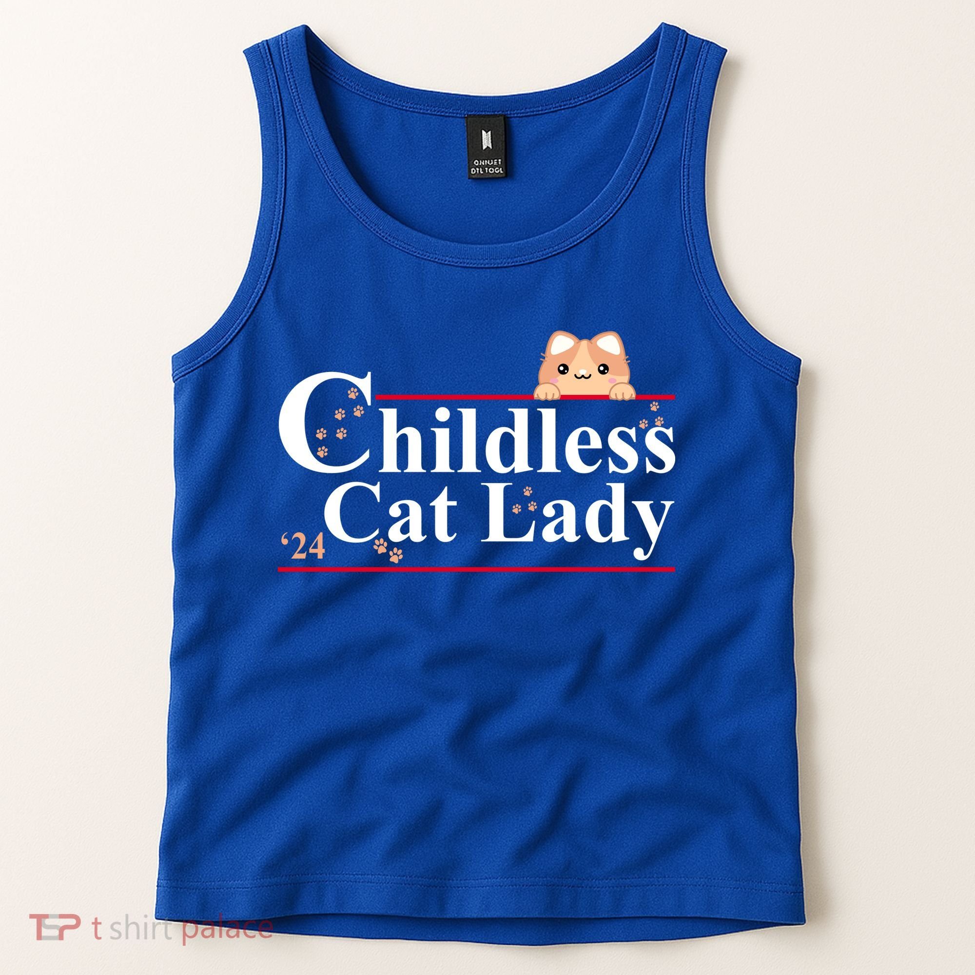 Childless Cat Lady 2024 Kamala Harris Election Tank Top