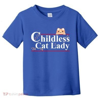 Childless Cat Lady 2024 Kamala Harris Election Toddler T-Shirt