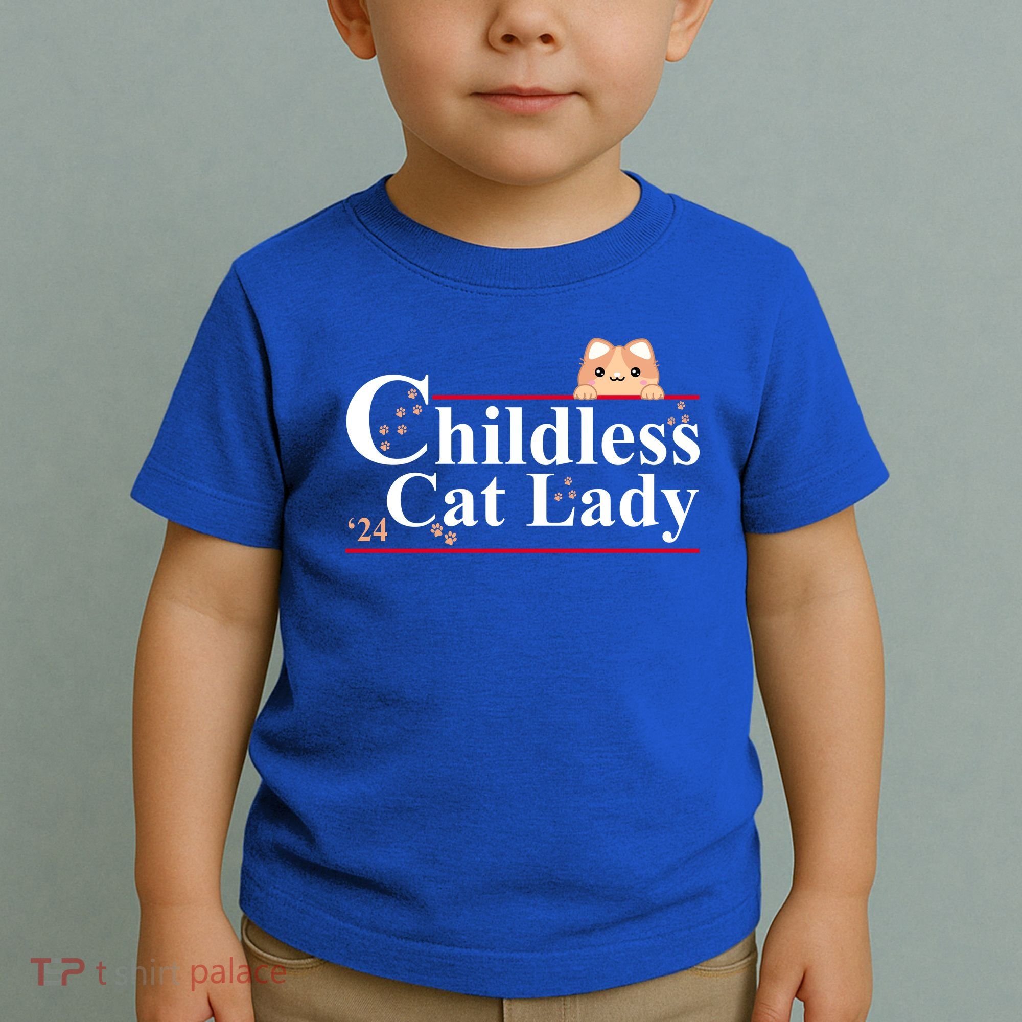 Childless Cat Lady 2024 Kamala Harris Election Toddler T-Shirt