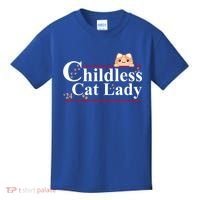 Childless Cat Lady 2024 Kamala Harris Election Kids T-Shirt thumb 0