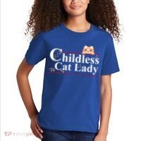Childless Cat Lady 2024 Kamala Harris Election Kids T-Shirt thumb 2