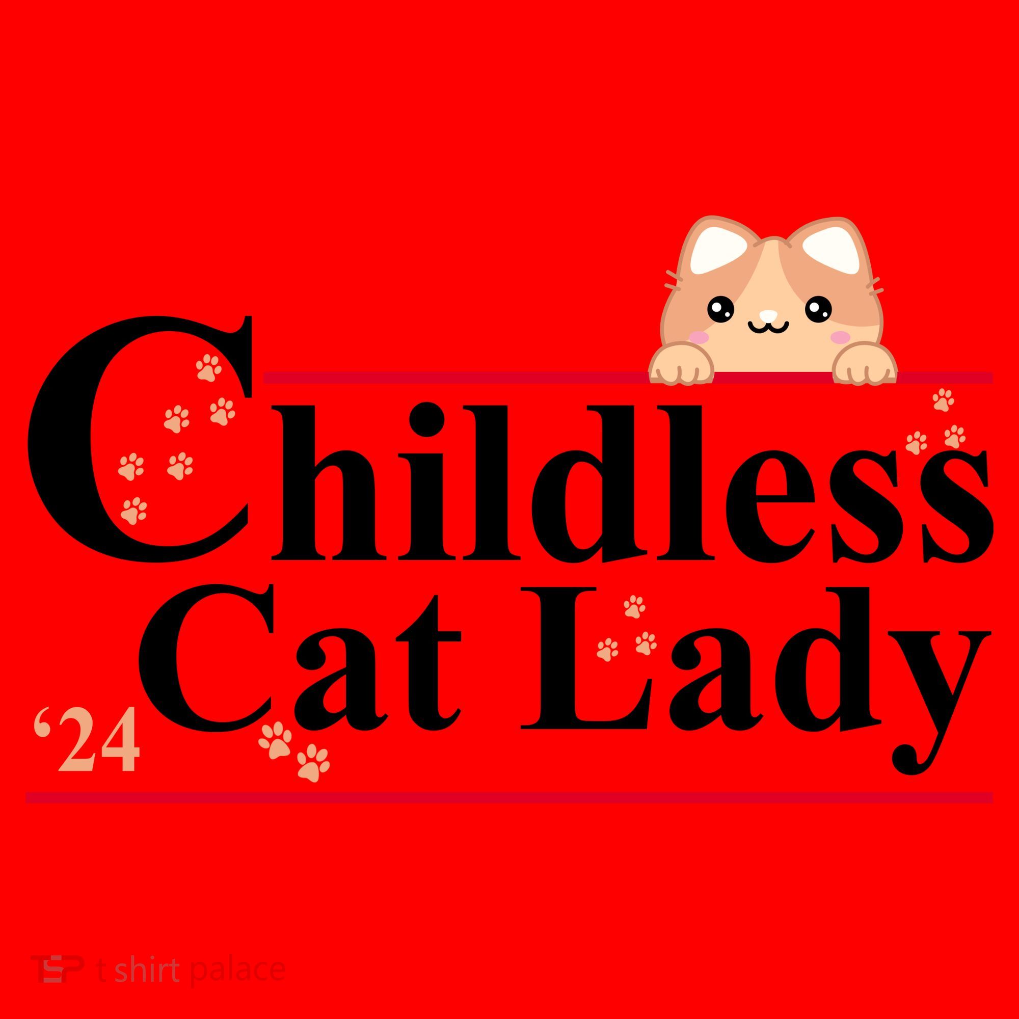 Childless Cat Lady 2024 Kamala Harris Election Santa Hat