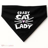 Crazy Cat Lady Long Funny Gift Cute Cat Gift USA-Made Doggie Bandana thumb 0