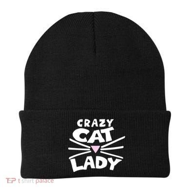 Crazy Cat Lady Long Funny Gift Cute Cat Gift Beanie