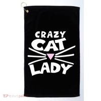 Crazy Cat Lady Long Funny Gift Cute Cat Gift Golf Towel thumb 0