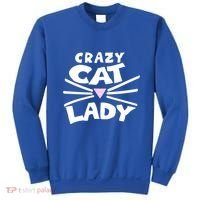 Crazy Cat Lady Long Funny Gift Cute Cat Gift Sweatshirt thumb 0