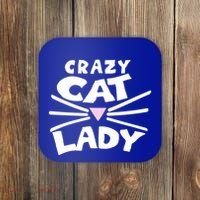 Crazy Cat Lady Long Funny Gift Cute Cat Gift Coaster thumb 0