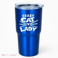 Crazy Cat Lady Long Funny Gift Cute Cat Gift Tumbler thumb 0