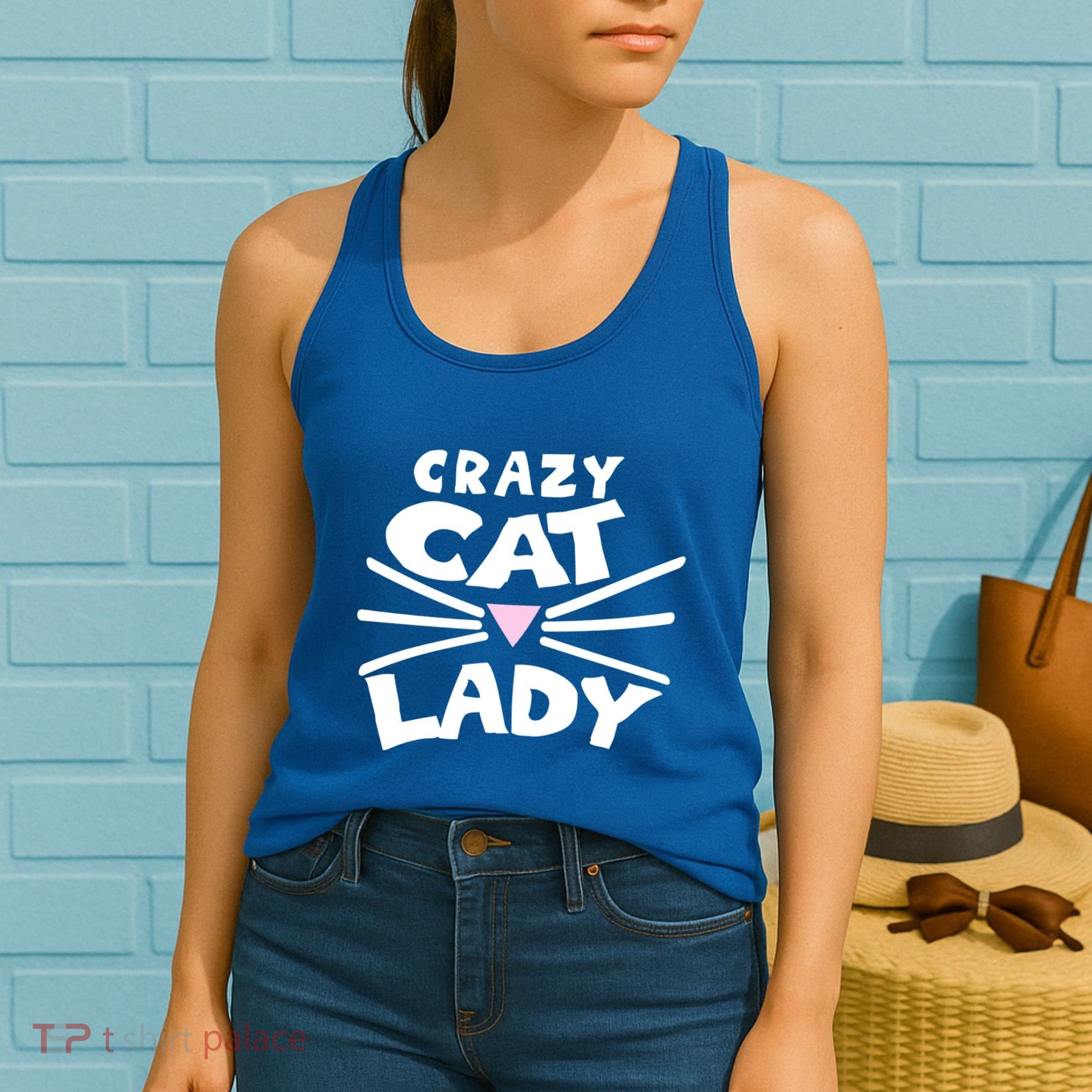 Crazy Cat Lady Long Funny Gift Cute Cat Gift Women's Tank Top