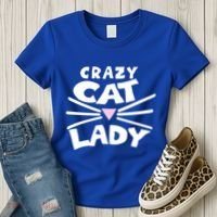 Crazy Cat Lady Long Funny Gift Cute Cat Gift Women's T-Shirt thumb 3
