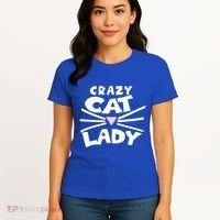 Crazy Cat Lady Long Funny Gift Cute Cat Gift Women's T-Shirt thumb 4