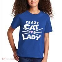 Crazy Cat Lady Long Funny Gift Cute Cat Gift Kids T-Shirt thumb 2