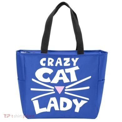Crazy Cat Lady Long Funny Gift Cute Cat Gift Tote Bag