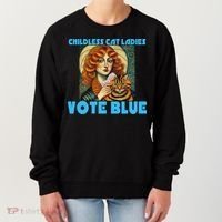 Childless Cat Ladies Vote Blue Women's Sweatshirt thumb 0