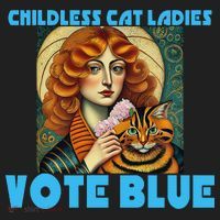 Childless Cat Ladies Vote Blue Women's Sweatshirt thumb 2