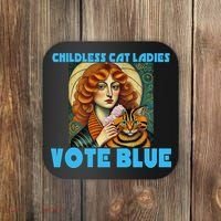 Childless Cat Ladies Vote Blue Coaster thumb 0