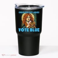 Childless Cat Ladies Vote Blue Tumbler thumb 0